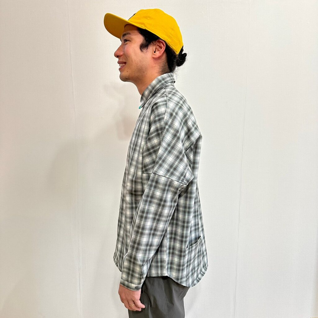 ムササビ woolenストライプシャツ（襟付き）